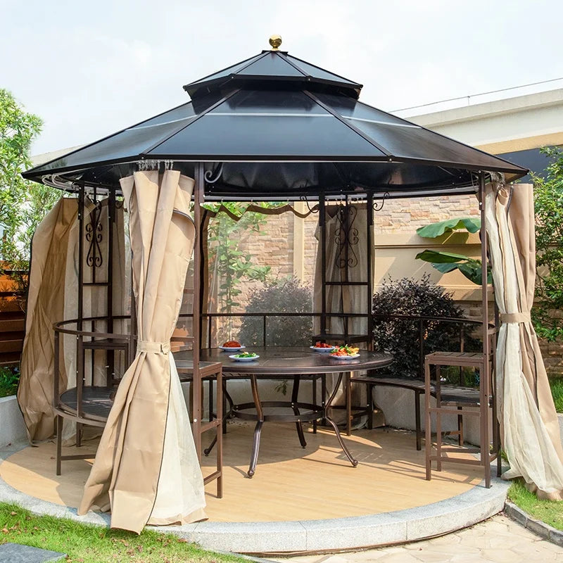 Outdoor Steel Pavilion Gazebo for Garden and Backyard
