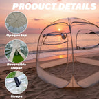 Portable Clear Dome Gazebo for 2–4 People, Transparent Bubble Shelter with 360° Views for Patio and Garden