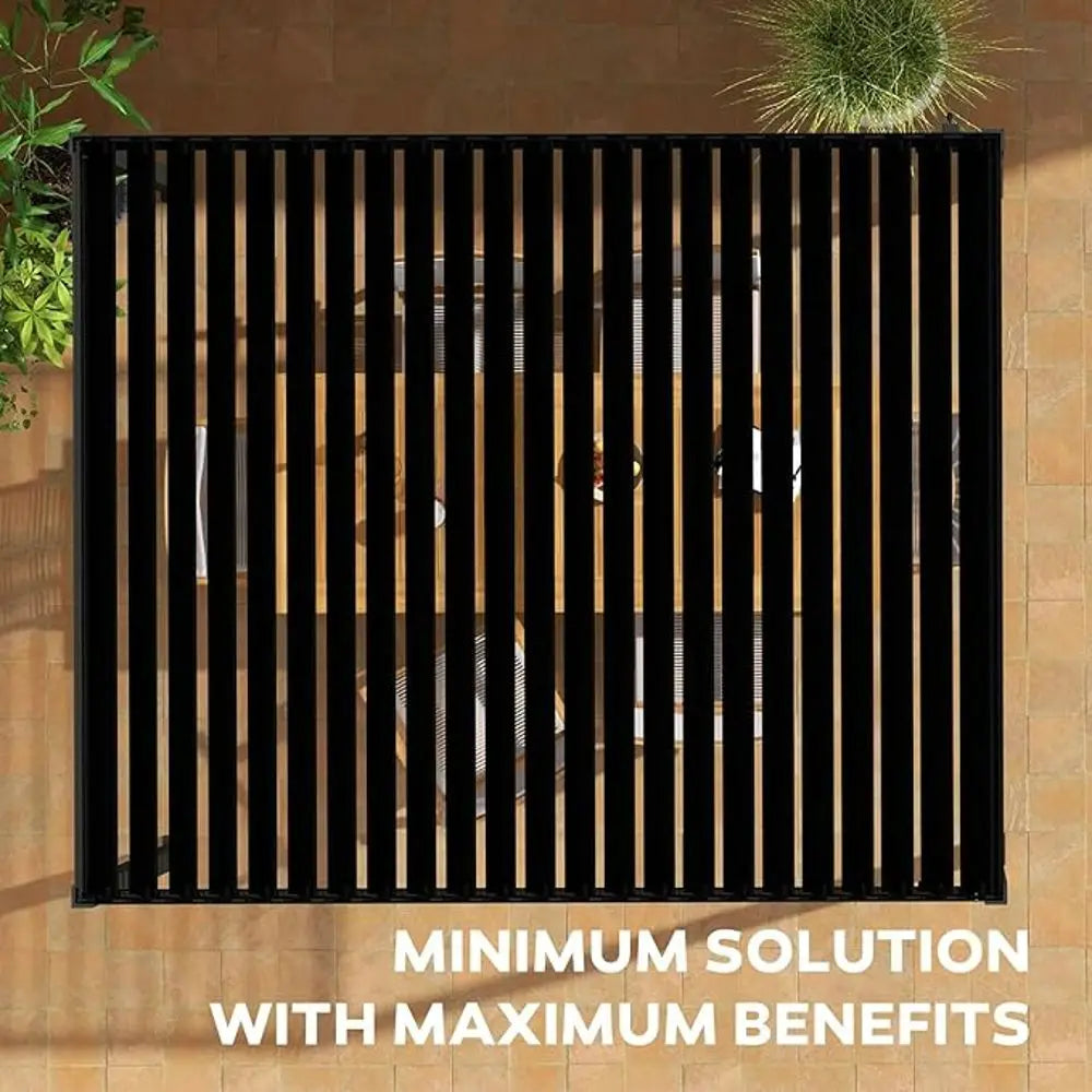 Aluminum Pergola Gazebo with Adjustable Louvered Roof for Outdoor Patio, Garden and Backyard