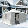 Winter Gazebo Cover with Waterproof Sidewalls and Mesh Windows