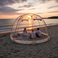 Portable Clear Dome Gazebo for 2–4 People, Transparent Bubble Shelter with 360° Views for Patio and Garden