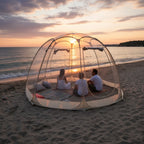 Portable Clear Dome Gazebo for 2–4 People, Transparent Bubble Shelter with 360° Views for Patio and Garden