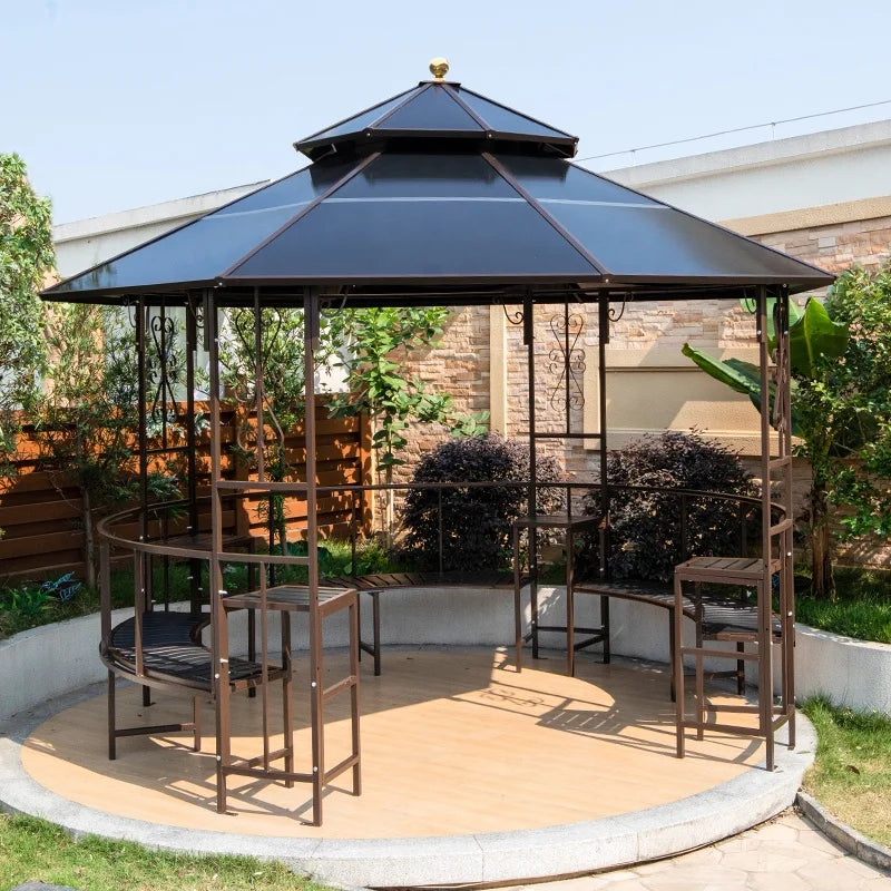Outdoor Steel Pavilion Gazebo for Garden and Backyard