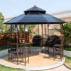 Outdoor Steel Pavilion Gazebo for Garden and Backyard