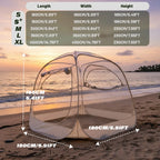 Portable Clear Dome Gazebo for 2–4 People, Transparent Bubble Shelter with 360° Views for Patio and Garden