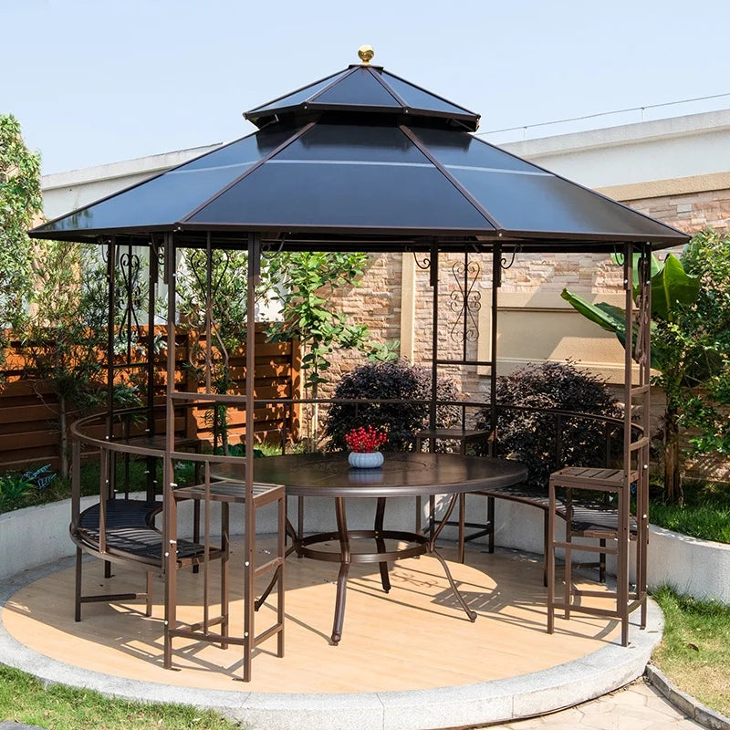 Outdoor Steel Pavilion Gazebo for Garden and Backyard