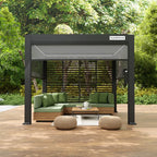 Motorized Aluminum Pergola with Adjustable Louvered Roof