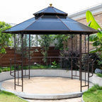Outdoor Steel Pavilion Gazebo for Garden and Backyard