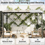 10 x 10 ft Wall-Mounted Hardtop Gazebo with Heavy-Duty Metal Frame for Patio and Backyard