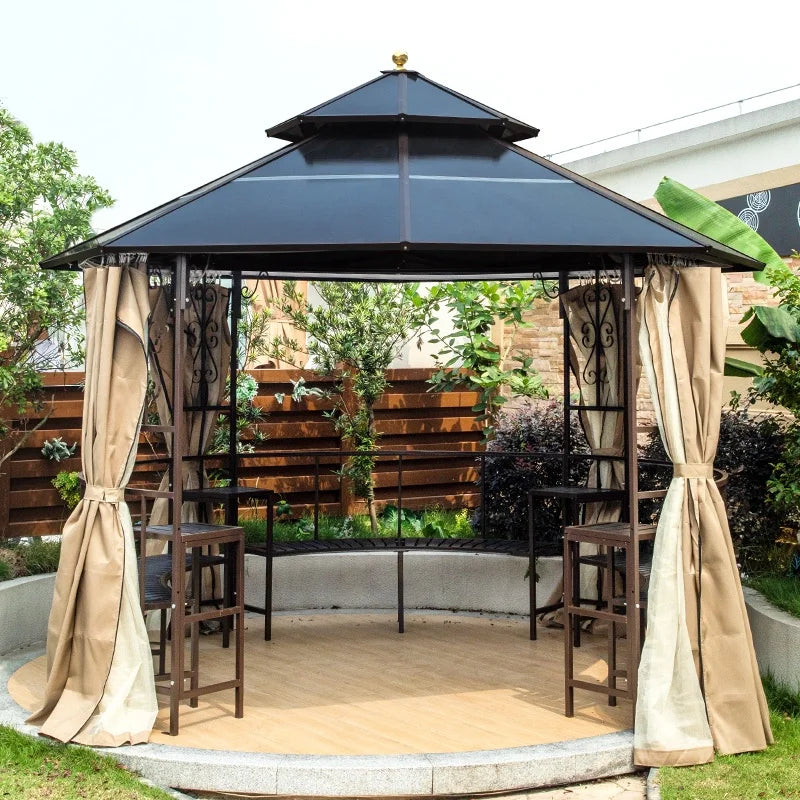 Outdoor Steel Pavilion Gazebo for Garden and Backyard